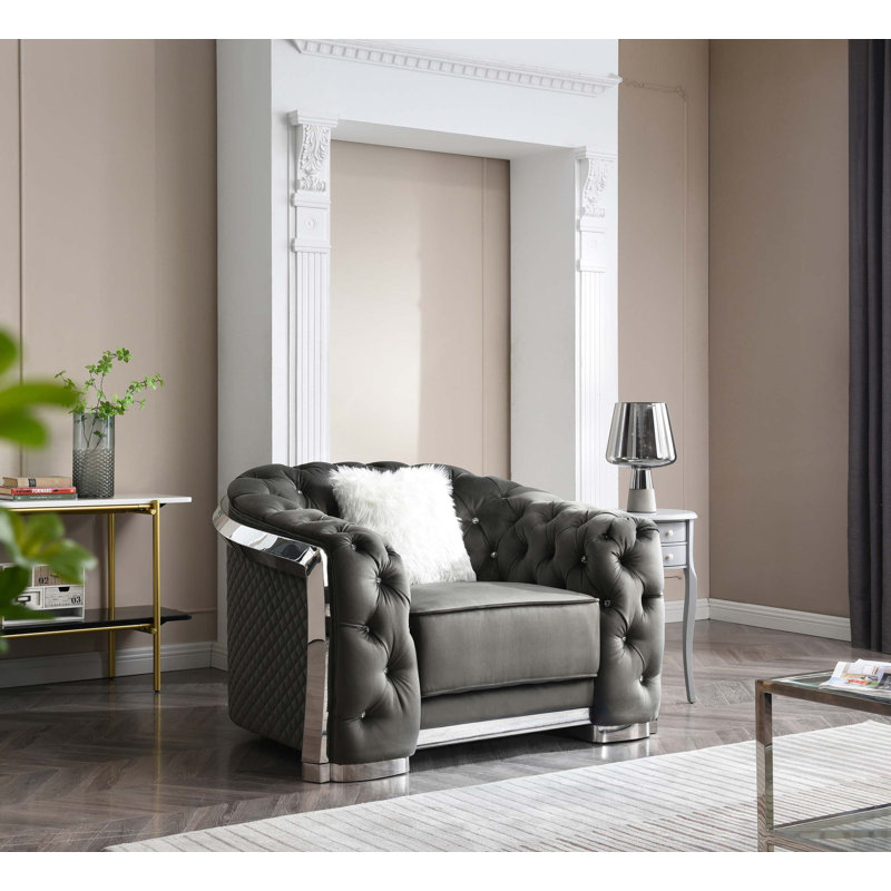 Chaise d'appoint sophistiquée
