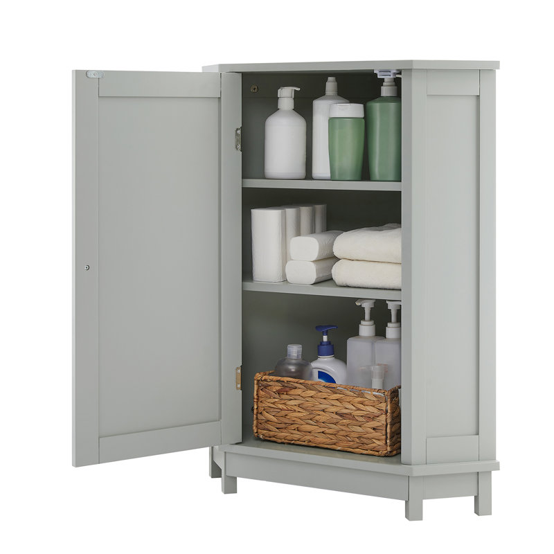 Armoire de rangement d'angle grise avec plateau réglable, Gris