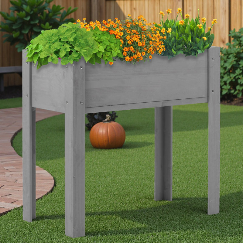 Lit de jardin surélevé avec pieds et bac à fleurs surélevé pour légumes, herbes, fleurs | Assemblage facile, conception ergonomique