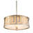 Lemuria 3 Light Duo-Mount Large Pendant - Antique Silver Ivory Shade