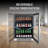 Whyter 24" width 182 Cans Stainless Steel Beverage Refrigerator with Digital Control