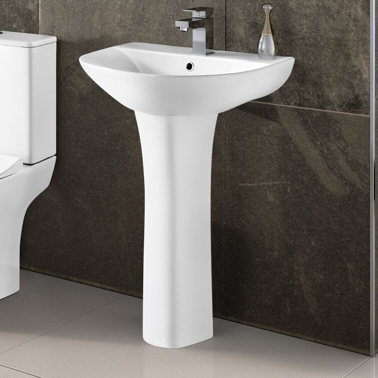 Nuie 550mm L x 460mm W White Vitreous China U-Shaped Sink with Overflow