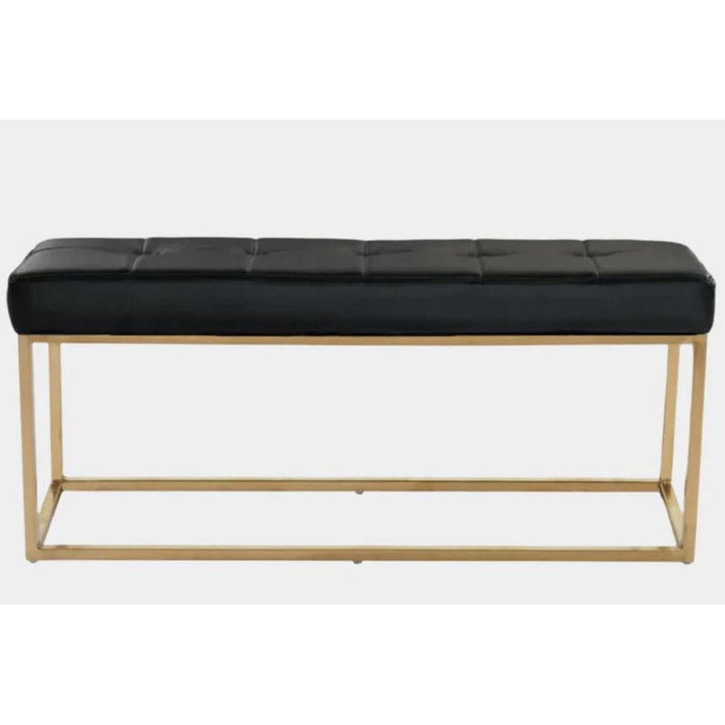 Banc rembourré très grand, Noir