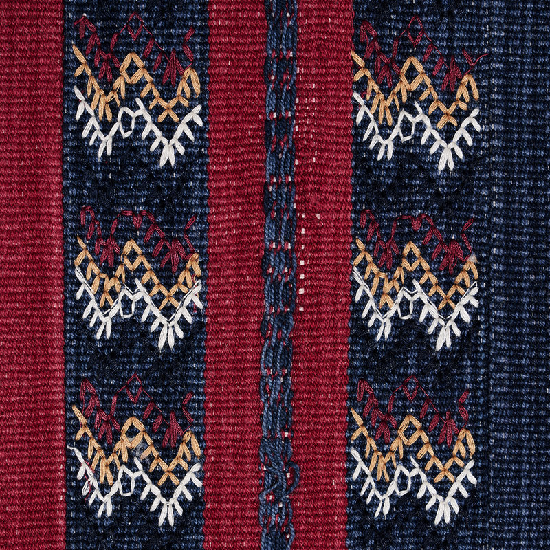 Aravali Patchwork Fabric, Ink/Cerise
