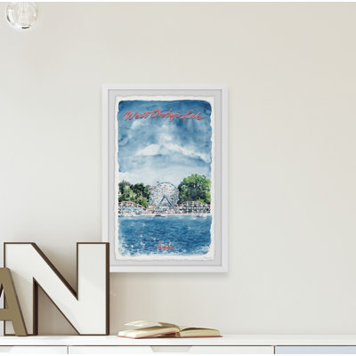 «West Okoboji Lake» par - Peinture encadrée