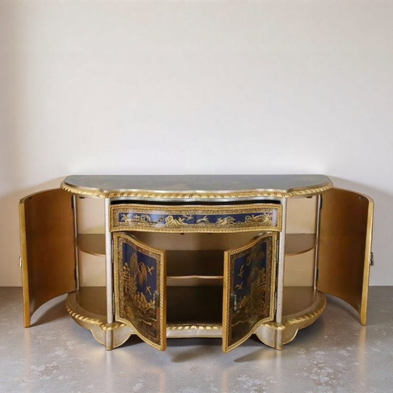 Armoire d'entrée bleue rétro