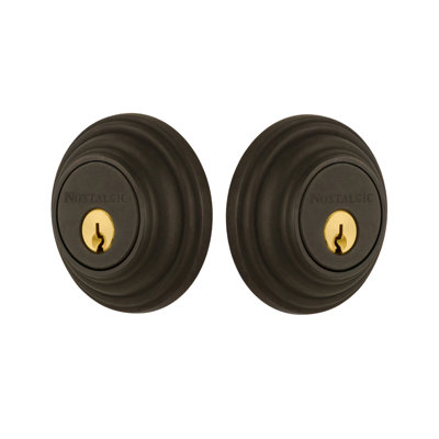 Nostalgic Warehouse Classic Rosette Double Cylinder Deadbolt