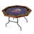 Poker Table RayChee 50'' 8 - Player Pine Foldable Poker Table