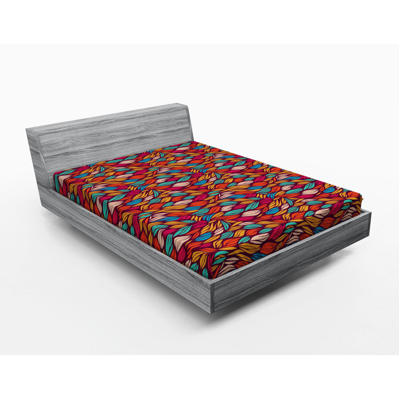 Microfiber Floral Fitted Sheet, Full Fitted Sheet