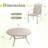 7-Pieces Round Patio Dining Set With Stackable PVC-coated polyester Chairs-1583373416