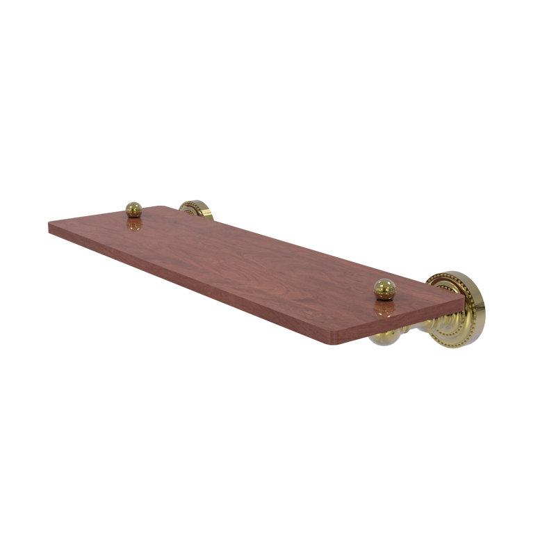 Marchmont Bracket Shelf, Unlacquered Brass, 2.5" H x 16" W x 5" D