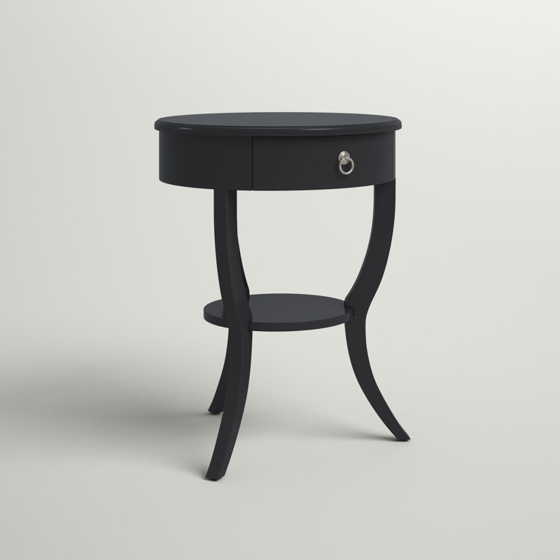 Beekman End Table with Storage, Black