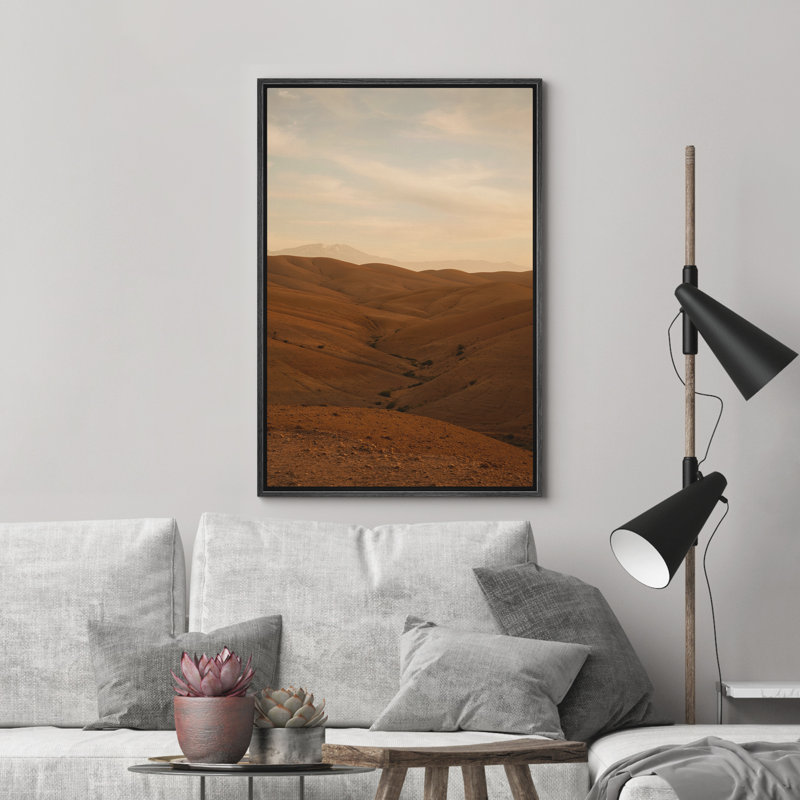 Montagne, paysage mural, impression sur toile encadrée, décoration murale de chambre à coucher, H 36 po x l 24 po, Noir