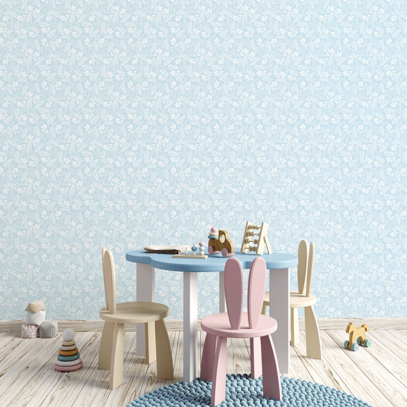Eccleshall 10m x 53cm Matte Wallpaper Roll, Blue/Glitter