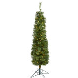 Lighted Artificial Pine Christmas Tree