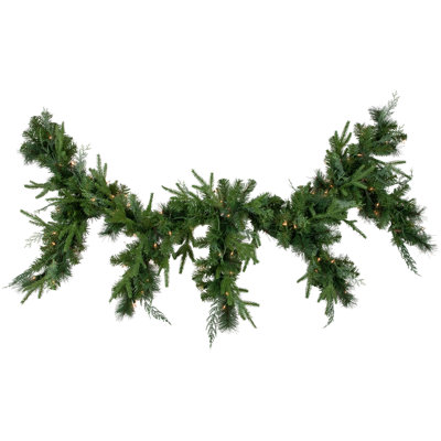 18'' in. Lighted Faux Pine Garland