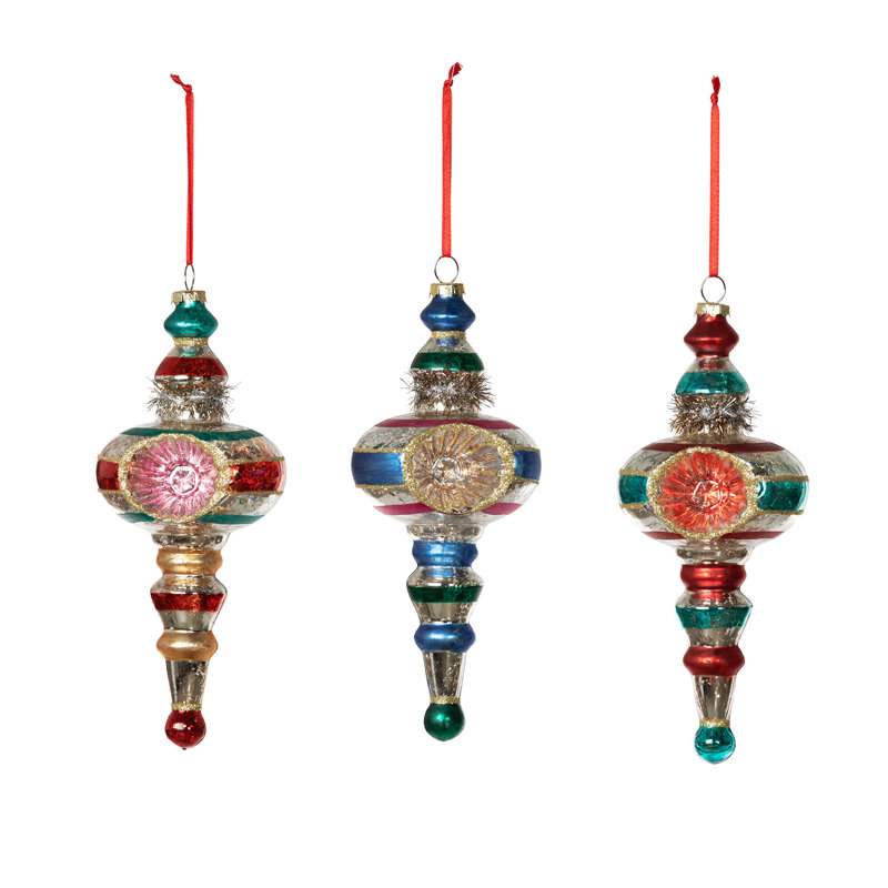 8'' Glass Finial Ornament