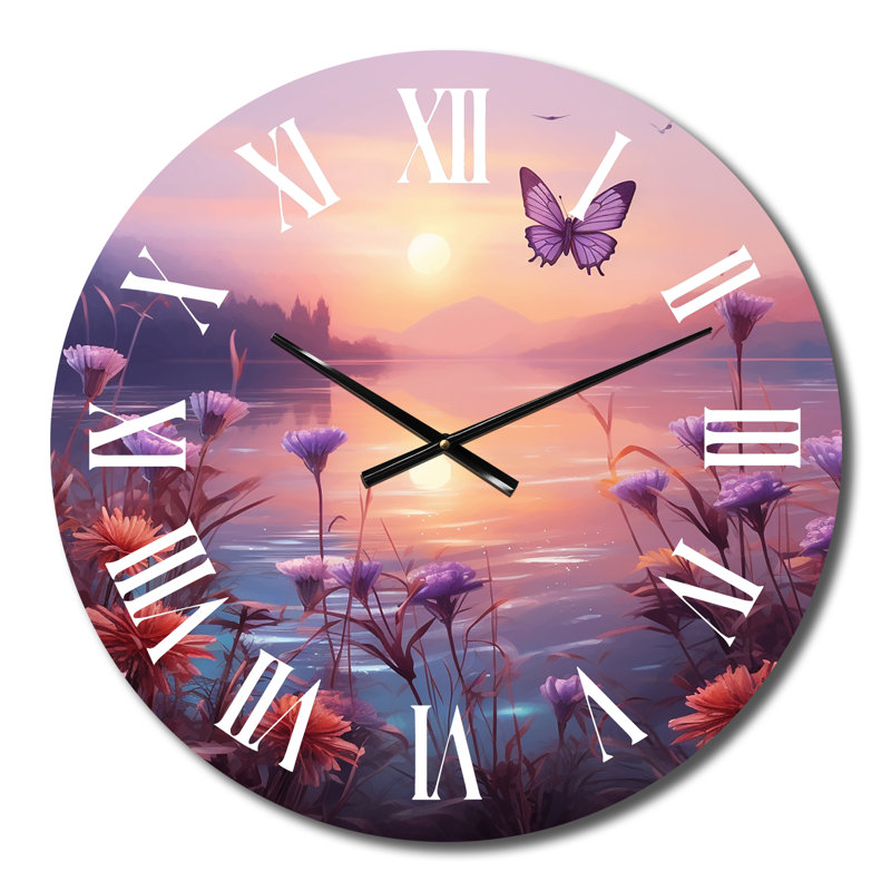 Horloge murale rose, Petit
