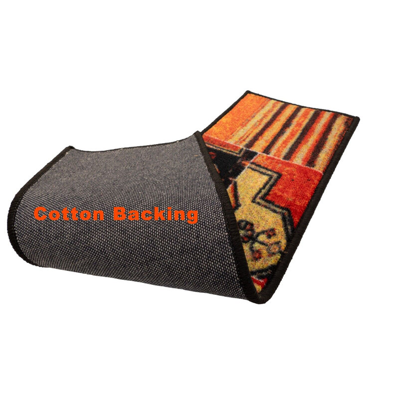 Tapis d'escalier en coton Veyo, Rectangle 8" x 26"