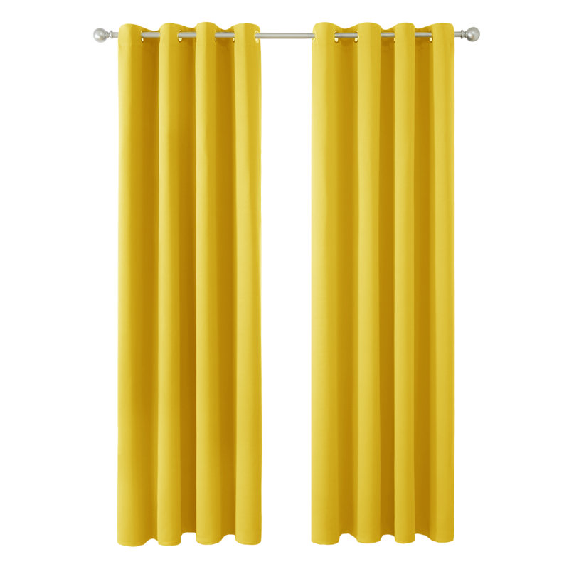 Borunda Room Darkening Curtain Single Panel, Coral Pink, 51" W x 83" L