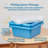 ECR4Kids Stackable Square Bins with Non-Snap Lids, Multipurpose Organization, 2-Pack-100032949