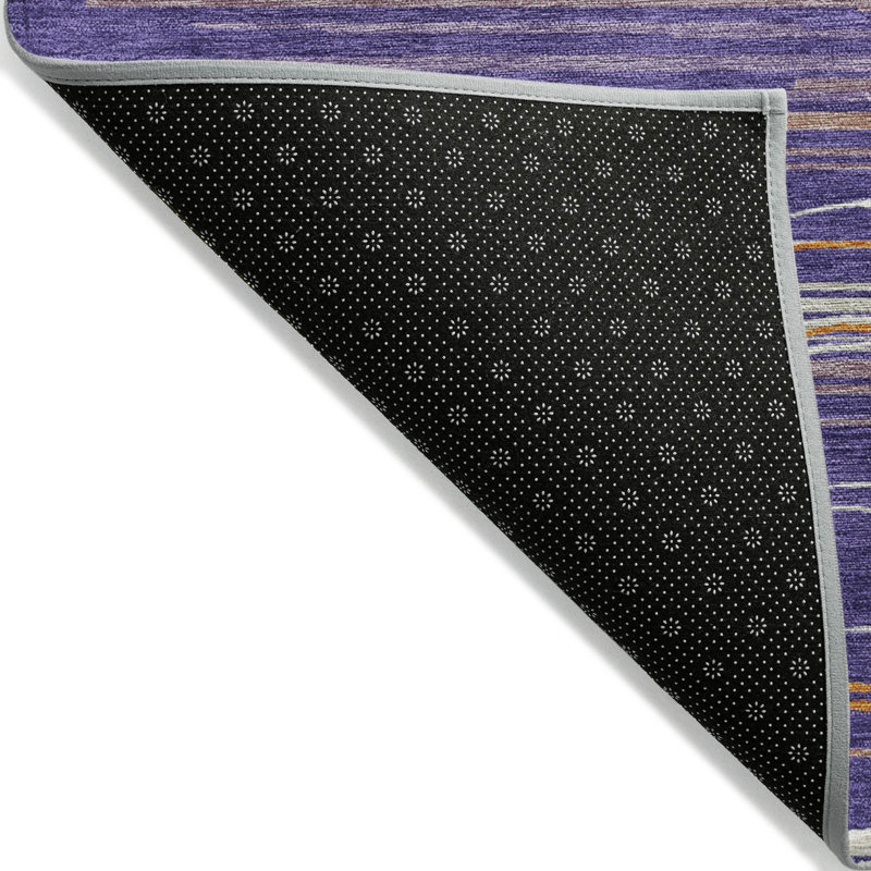 Tapis mauve lavable intérieur / extérieur Ayra , 2 pi 6 po x 3 pi 10 po