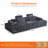 Boneless 110" Sectional Couches-1324913001