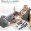 Sit-up Back Comfort Contour Wedge Pillow With Zipper Connector Headboard Velvet Reading Pillows For Sitting Up In Bed Sofa Backrest Lumbar Support Cushion-757315558