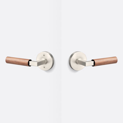 Levanto Round Passage Rosette, Walnut Grip