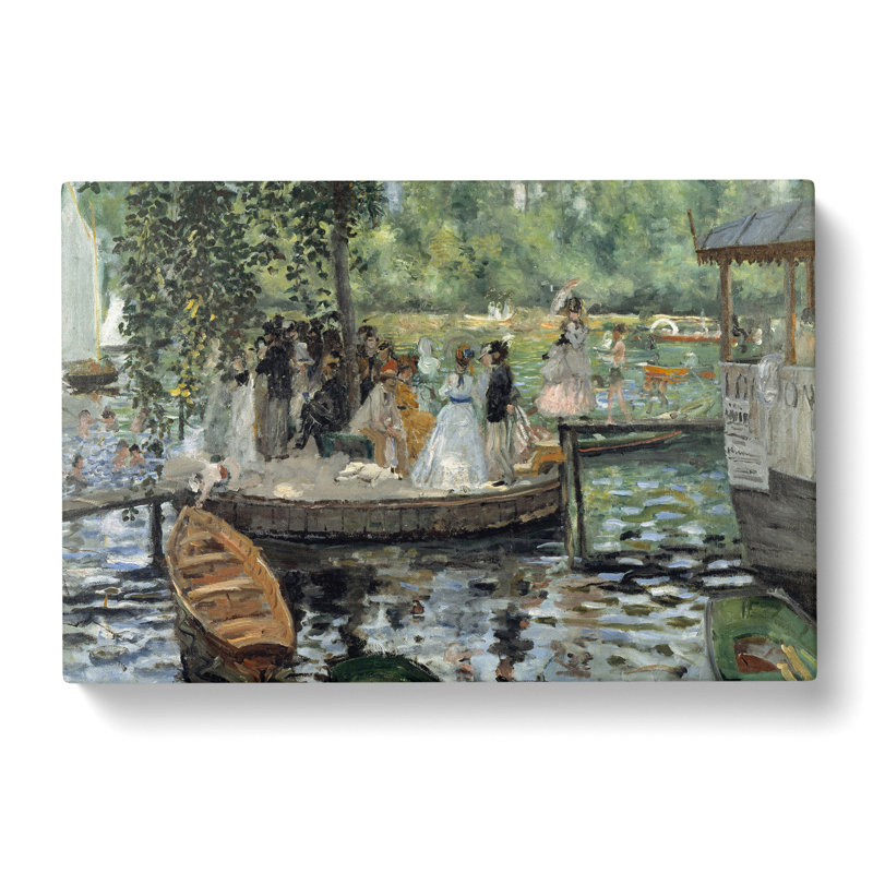 La Grenouillere by Pierre-Auguste Renoir - Wrapped Canvas Painting, 40cm H x 60cm W x 3cm D