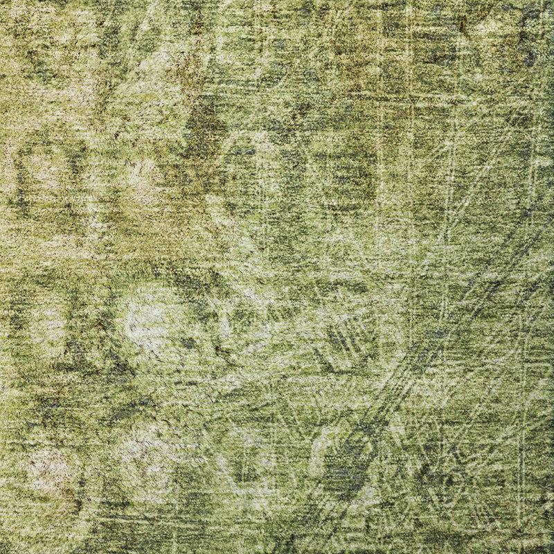 Tapis Ikat ADS577 de qualité supérieure lavable à la machine, Olive, 1'8" x 2'6"