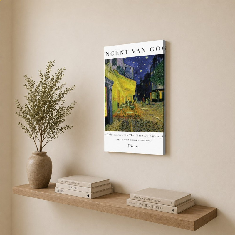 Exhibit - Place par Vincent Van Gogh - Impression sur toile, 30" H x 20" W, Ne s’applique pas