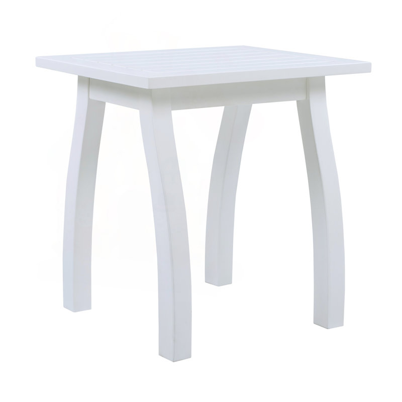 White PU Rectangular End Table