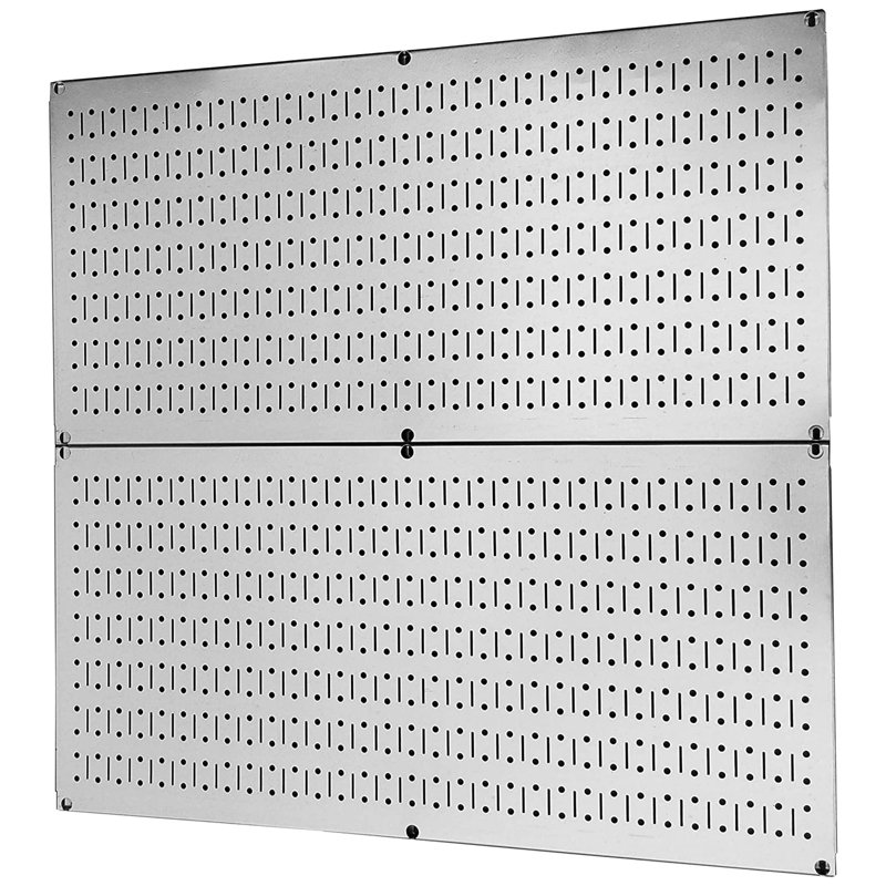 Wall Control Horizontal Pegboard Garage Tool Organizer, Metallic