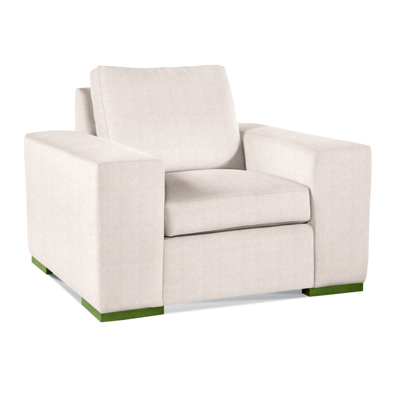 Memphis Armchair, White Sugar Performance; 0863-91, Honey