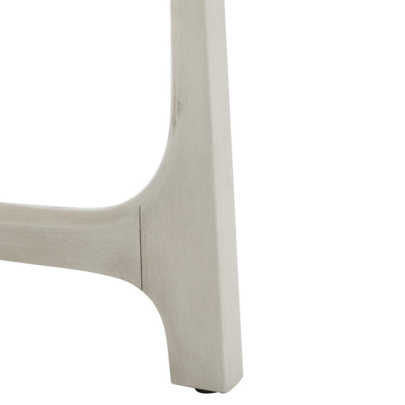 Table de salle à manger à tréteaux 76 po Burk, Blanc délavé