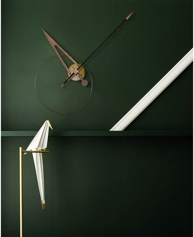 Cris Metal Analog Wall Clock, Gold