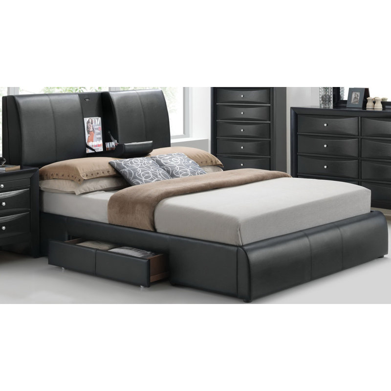Dickinson Upholstered Platform Storage Bed, King