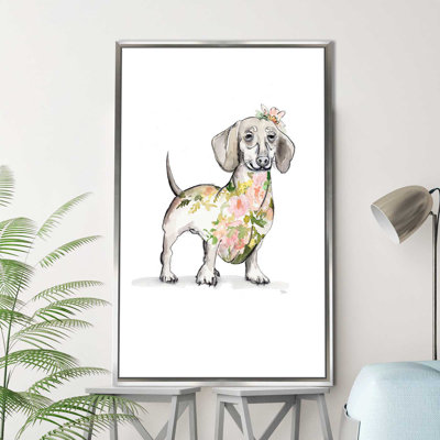 «Happy Doggie», reproduction de peinture à l'aquarelle