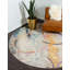 Tapis à motif abstrait beige Dews-758601032
