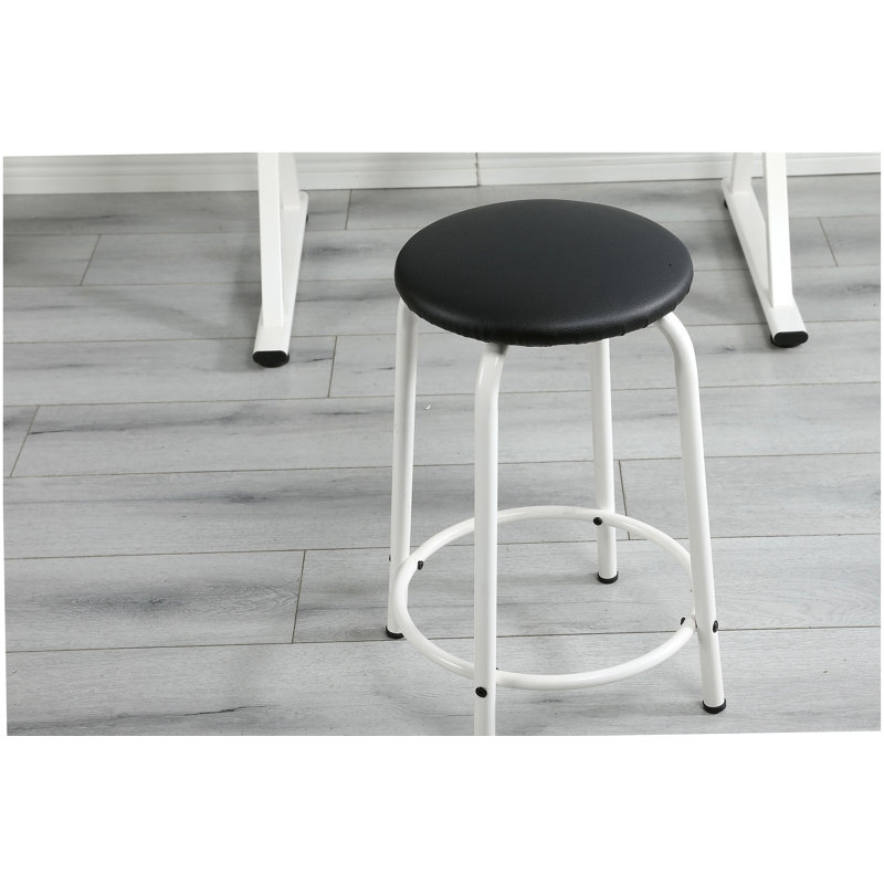 Ensemble de table à dessin et chaises en verre à contrôle de température blanc, Blanc