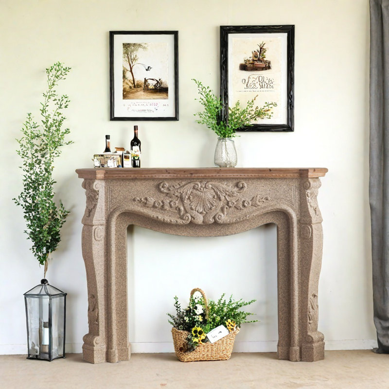 Console de style Wabi-Sabi, Brun