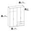 Nurin 4 Door Manufactured Wood Wardrobe-1977368594
