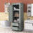 Tall Freestanding Bathroom Storage Cabinet with Two Drawers, Adjustable Shelf and Anti-Tipping Design-1480520727