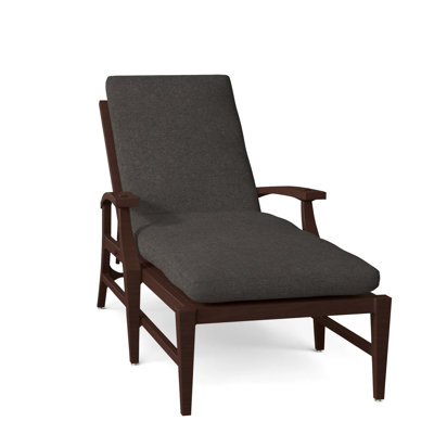 Croquet Aluminum 78.38" Long Reclining Single Chaise with Cushions