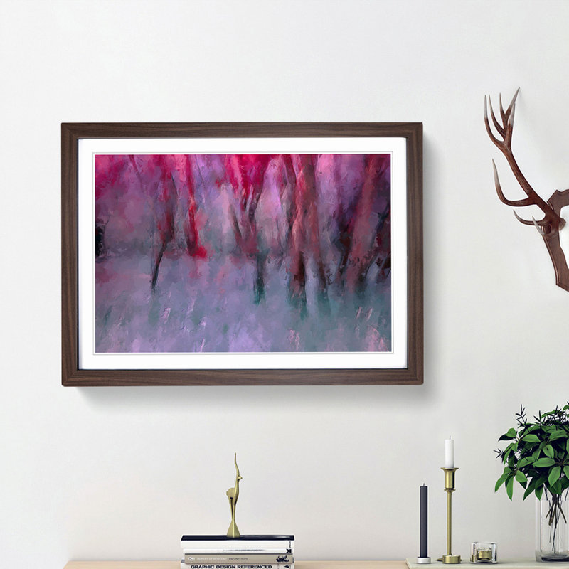 Abstract Forest in Abstract - Picture Frame Graphic Art Print, 62cm H x 87cm W x 2cm D, Walnut Framed