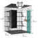 Balconera Large Cat Cage With Storage Cube DIY Indoor Catio Cat Enclosures Metal Cat Playpen With Large Hammock