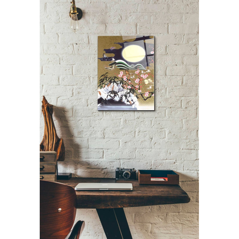 «Mugen 1» par Zigo Tanabe, art mural en verre acrylique, H 16 po x l 12 po x P 0,12 po