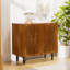 Buffet buffet avec 5 portes, armoire de rangement crédence pour le salon, salle à manger, brun
