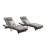 Outdoor Wicker Reclining Chair Set for Relaxation and Sunbathing-565317977